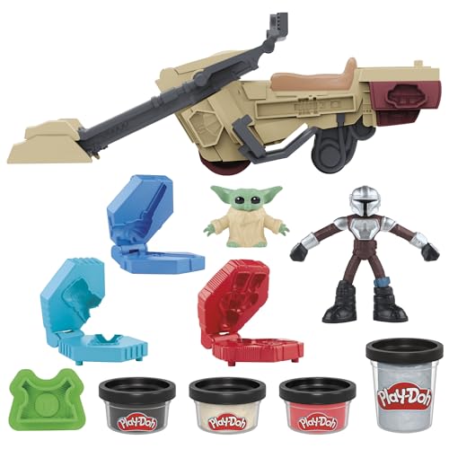 Play-Doh Sw The Mandalorian Launching Speeder, Colore, 5010996299895