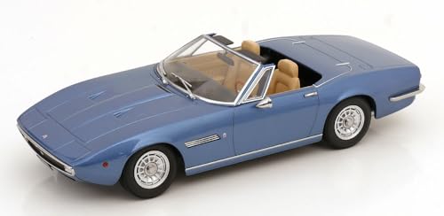 Kk Scale Kkdc181304 - Maserat. Ghibli Spyder Light Blue Metallic With Spoke Rims 1970 - Scala 1/18 - Auto In Miniatura Da Collezione