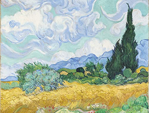 National Gallery Puzzle Da 1000 Pezzi – Un Campo Di Grano Con Cipressi – Prodotto Nel Regno Unito – Incredibilmente Dettagliato – Immagine Ad Alta Def