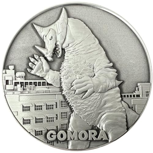 Goliath Coins - Ultraman Gomora - Grande Pezzo Da Collezione Con Supporto, 3D Double Face, 7 Cm, 118 G, Lega Di Zinco