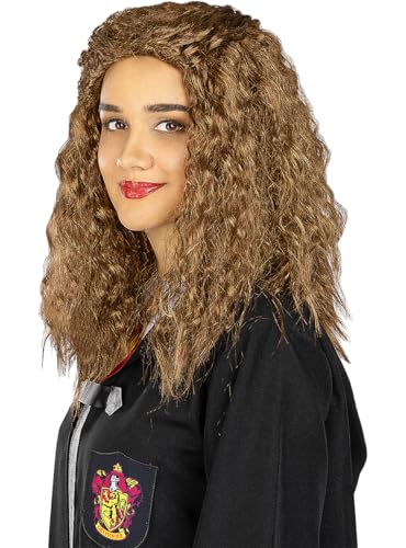 Funidelia | Parrucca Di Hermione Granger - Harry Potter Per Donna Grifondoro, Maghi, Hogwarts - Accessori Per Adulto, Accessorio Per Costume - Marroni