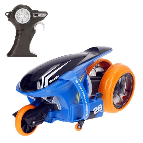 Maisto Tech Rc Moto Radiocomandata, Cyklone, Giri A 360°, Con Luce, 2.4 Gh.Z, 6 Funzioni, 2 Livelli Di Abilità, Telecomando, Radiocomando Per Bambini,