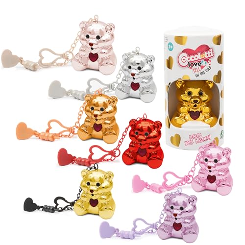Coccolotti Oh My Gold,1 Orsetto Casuale Tra 7 Versioni Disponibili,Funzione Registrazione E Portachiavi, Colore Effetto Metal, Animali Interattivi Gio