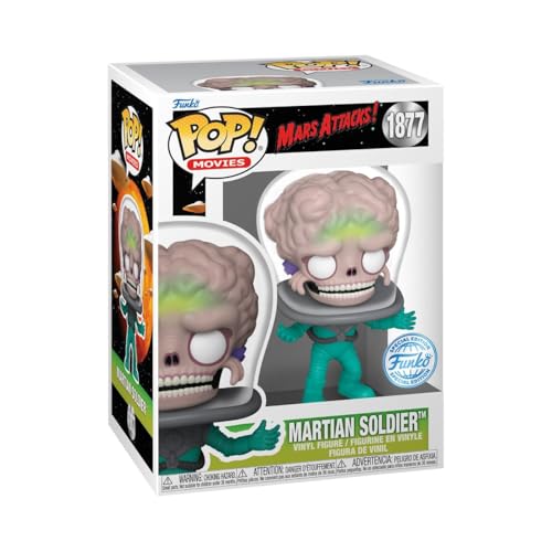 Funko Pop! Movies: Mars Attacks - Alien Soldier - Probabilità Di 1/6 Per La Variante Chase - Si Illumina Al Buio - Mars Attacks Film - Figura In Vinil