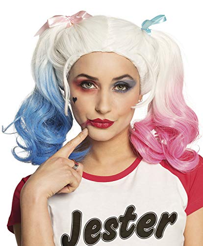 Parrucca J. Ester Queen Donna Con Codini Rosa E Azzurro