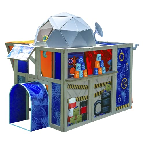 Kidkraft Nerf Geo Strike Headquarters Casetta Da Giardino Per Bambini Con Bersaglio Nerf, Giochi Da Giardino Per Bambini, Parco Giochi Esterno, P28012