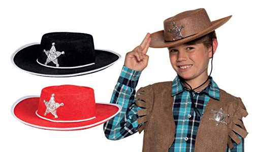 Boland- Cappello Cow-Boy Feltro Bambini, Multicolore, 504105