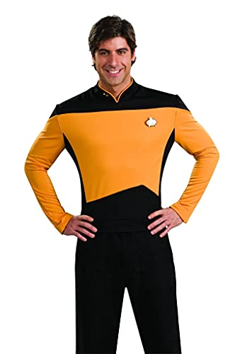 Rubies 888980S Lt Operations Deluxe Uniform Star Trek Costume Da Uomo Nero, Oro, S, Halloween Halloween
