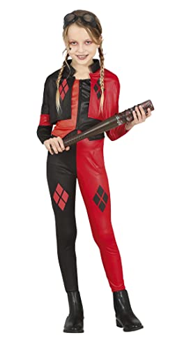 Fiestas Guirca Costume Da Ribelle Pericolosa - Completo Rosso E Nero Per Bambina 7-9 Anni