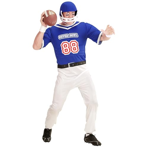 Widmann Wdm03922 - Costume Per Adulti American Football Player, Blu, M