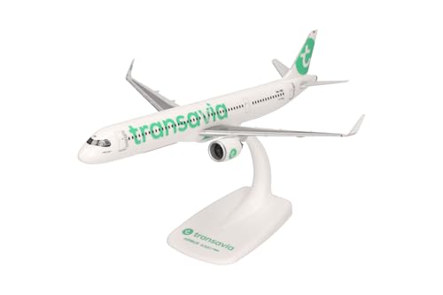 Herpa Snap-Fit Modellino Di Aereo Transavia Airbus A321Neo - Ph-Yhz, Miniatura In Scala 1:200, Pezzo Da Collezione, Modello Con Base, Plastica