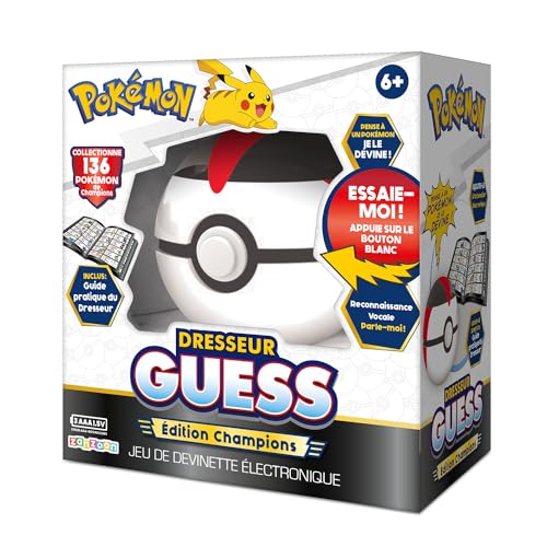 Bandai Pokemon Gioco Elettronico A Forma Di Poké Ball - Gioco Interattivo, Senza Schermo, Con Riconoscimento Vocale Sull'Universo Dei Parli Francesi,