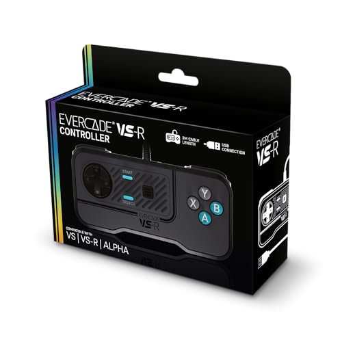 Manette Filaire Just For Games Pour Evercade Vs Vs R Et Alpha Gris Noir