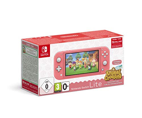 Nintendo Switch Lite Corallo + Animal Crossing New Horizons + Nso 3 Mesi, Corallo