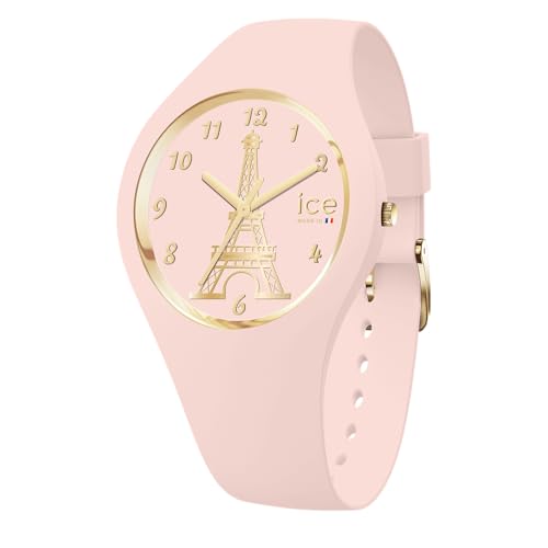 Ice-Watch - Ice Cocorico Eiffel Tower Soft Pink - Orologio Rosa Da Bambine Con Cinturino In Silicone - 023246 (Small -)