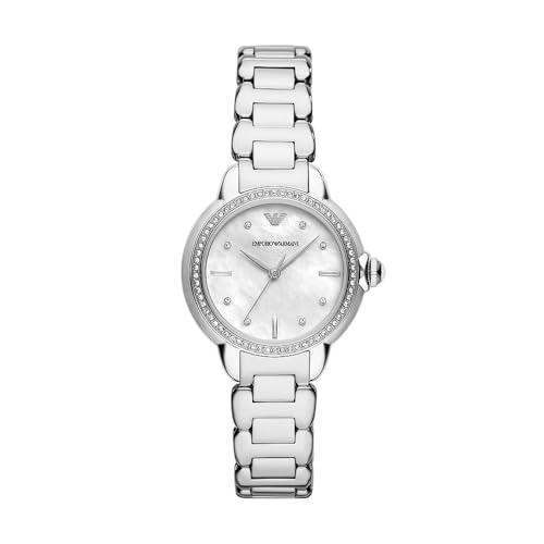 Emporio Armani Orologio Da Donna A Tre Sfere In Acciaio, Ar11596