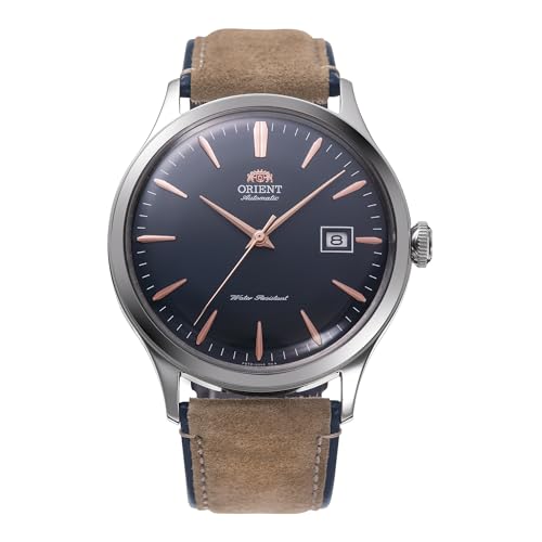 Orient Classic Bambino V4 - Orologio Uomo Automatico A Carica Manuale Casual Cinturino In Pelle Giallo Cassa In Acciaio Quadrante Blu - Ra-Ac0P02L30B