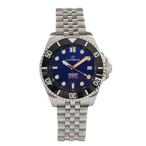 Lorenz 1000 Metri 21064Bb - Orologio Automatico Uomo In Acciaio Inossidabile - Orologio Subacqueo Professionale Con Valvola A Elio - Cofanetto Con Cin