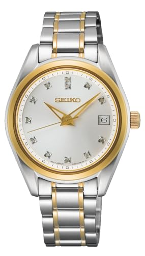 Seiko Orologio Analogico Al Quarzo Donna Con Cinturino In Acciaio Inossidabile Sur582P1