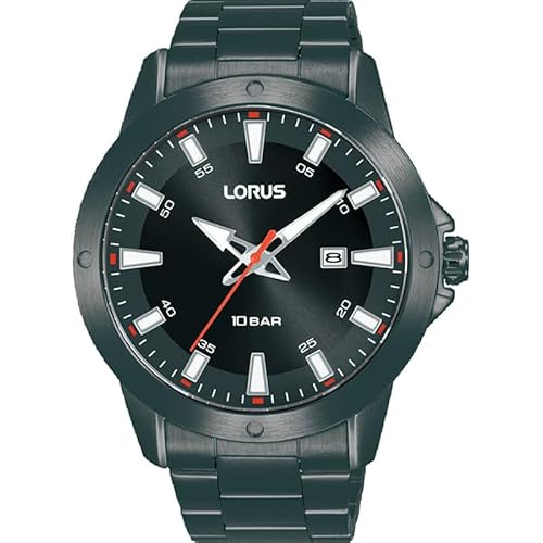 Lorus Orologio Sportivo Da Uomo In Acciaio Inox, 44 Mm, 10 Atm, Rh963Px9, Argento