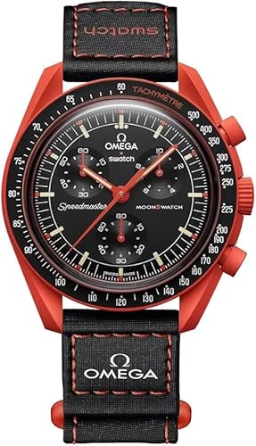 Swatch Orologio Da Polso Moonswatch Omega X Mission To Earth Lava In Bioceramica