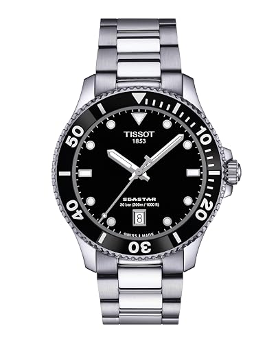 Orologio Tissot Seastar 1000 40 Mm Solo Tempo Fondo Nero T120.410.11.051.00