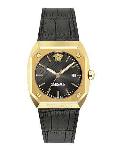 Versace Orologio Analogico Al Quarzo Svizzero Donna Con Cinturino In Leder Ve8F00224
