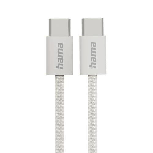 Hama Cavo Di Ricarica Fabric Usb-C - Usb-C, 1 M, Nylon, Beige
