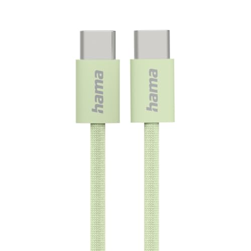 Hama Cavo Di Ricarica Fabric Usb-C - Usb-C, 1 M, Nylon, Verde