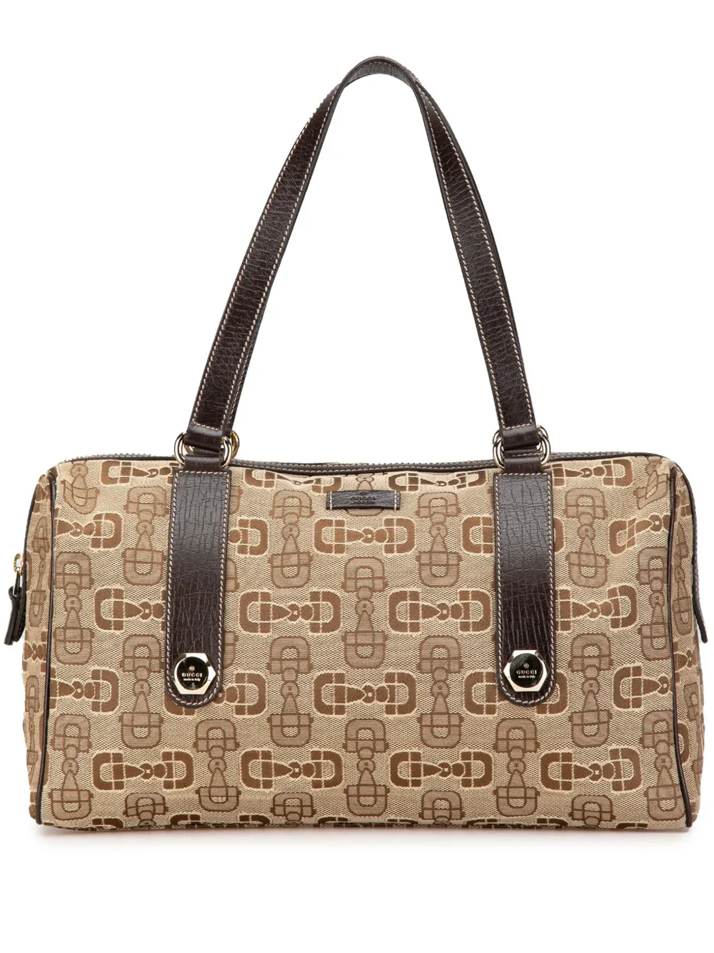 Gucci Pre-Owned 2000-2015 Canvas Horsebit Charmy boston bag - Marrone