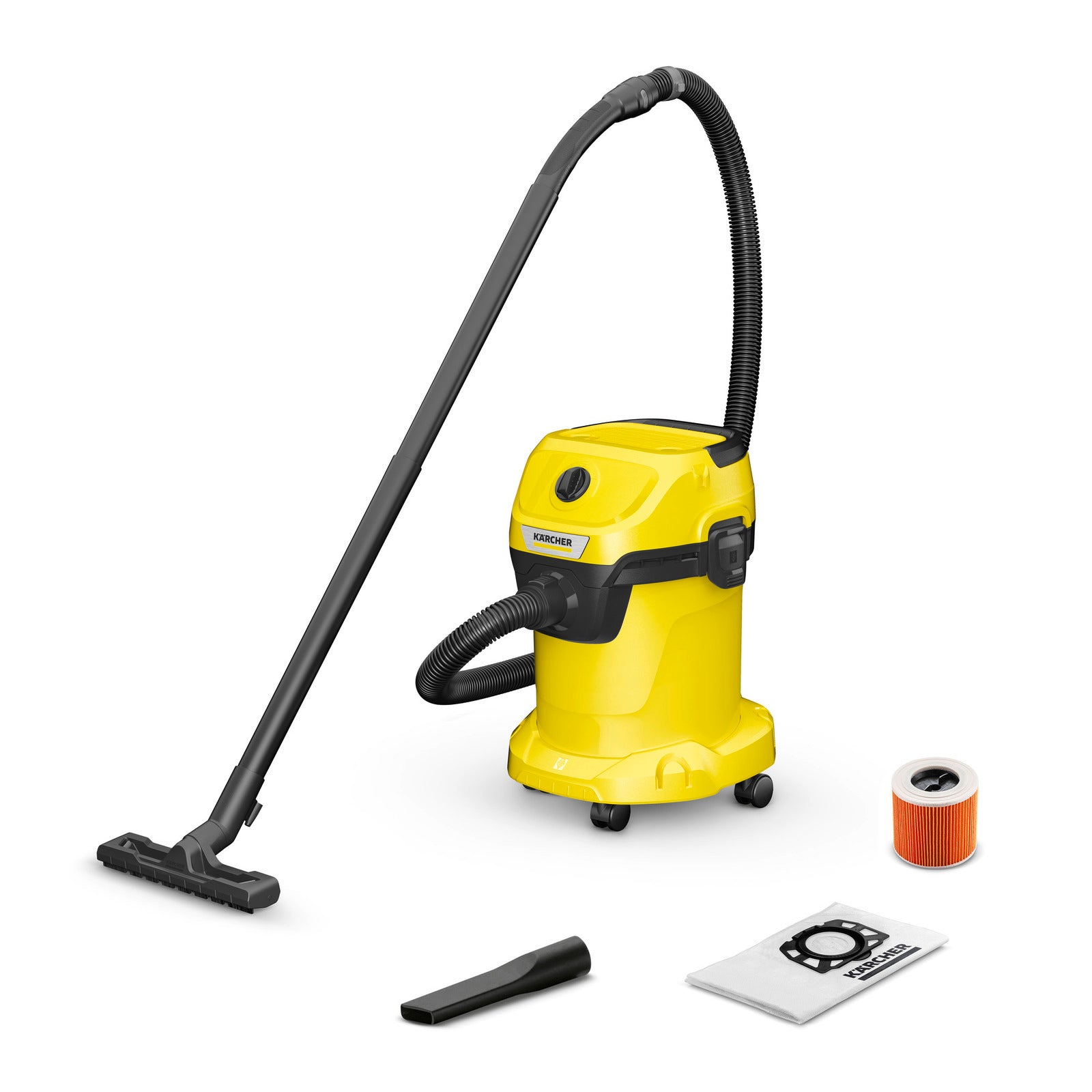 Karcher bidone aspiratutto solido liquidi wd 3 v-17/4/20 - potenza allacciata: 1000 w - capacit vano raccolta: 17 l - materiale vano di raccolta: plas