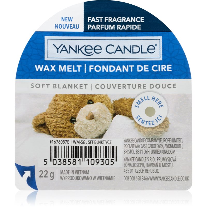 Yankee Candle Soft Blanket Cera Per Lampada Aromatica 22 G