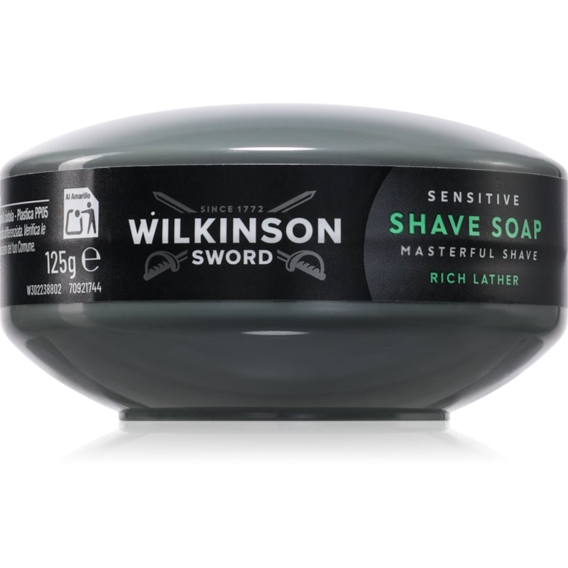 Wilkinson Sword Sensitive Shave Soap Rich Lather Sapone Da Barba Per Uomo 125 G