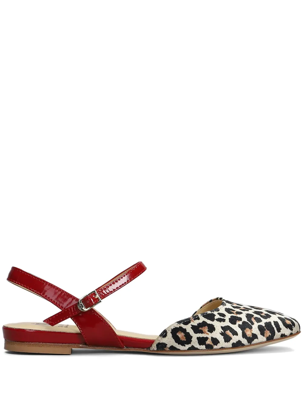 L Arianna leopard-print ballerina shoes - Toni neutri