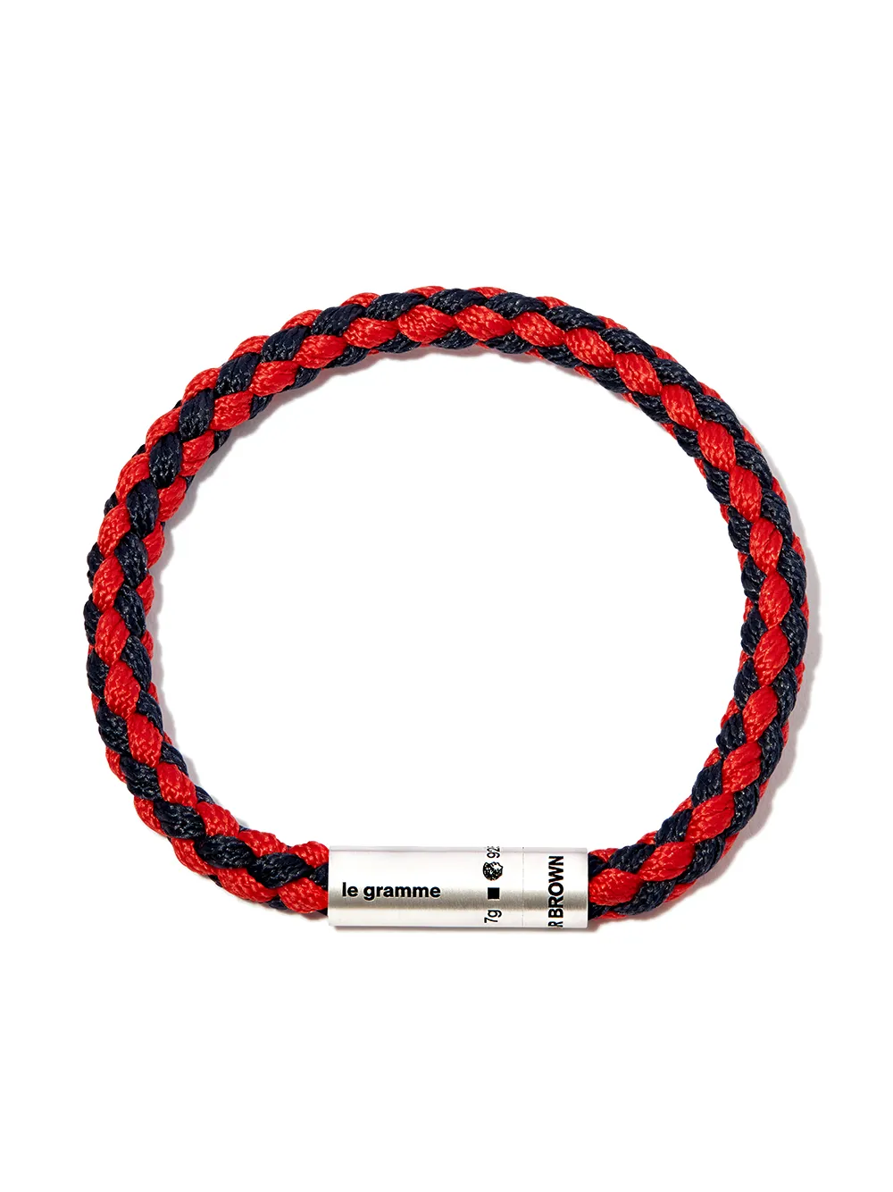 Le Gramme Bracciale intrecciato x Orlebar Brown - Argento