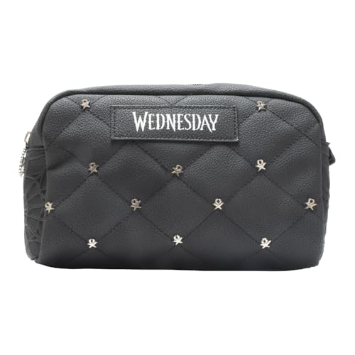 Borsa Per Cosmetici Mercoledì Regali Mercoledì Materiale Trapuntato Compatto Palmare Dimensioni 19 X 11 X 6,5 Cm Licenza Mercoledì Gotico Accessori Me