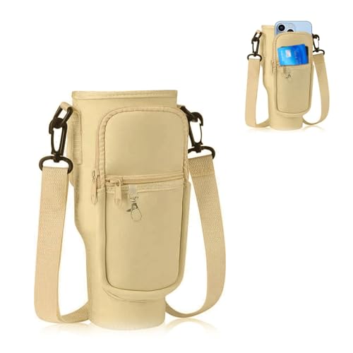 Jamssow Custodia Porta Borraccia Tracolla Per Stanley Cup 40Oz,Con Tracolla Regolabile,Portachiavi,Scomparto Per Cellulare, Accessorio Per Viaggi,Cors