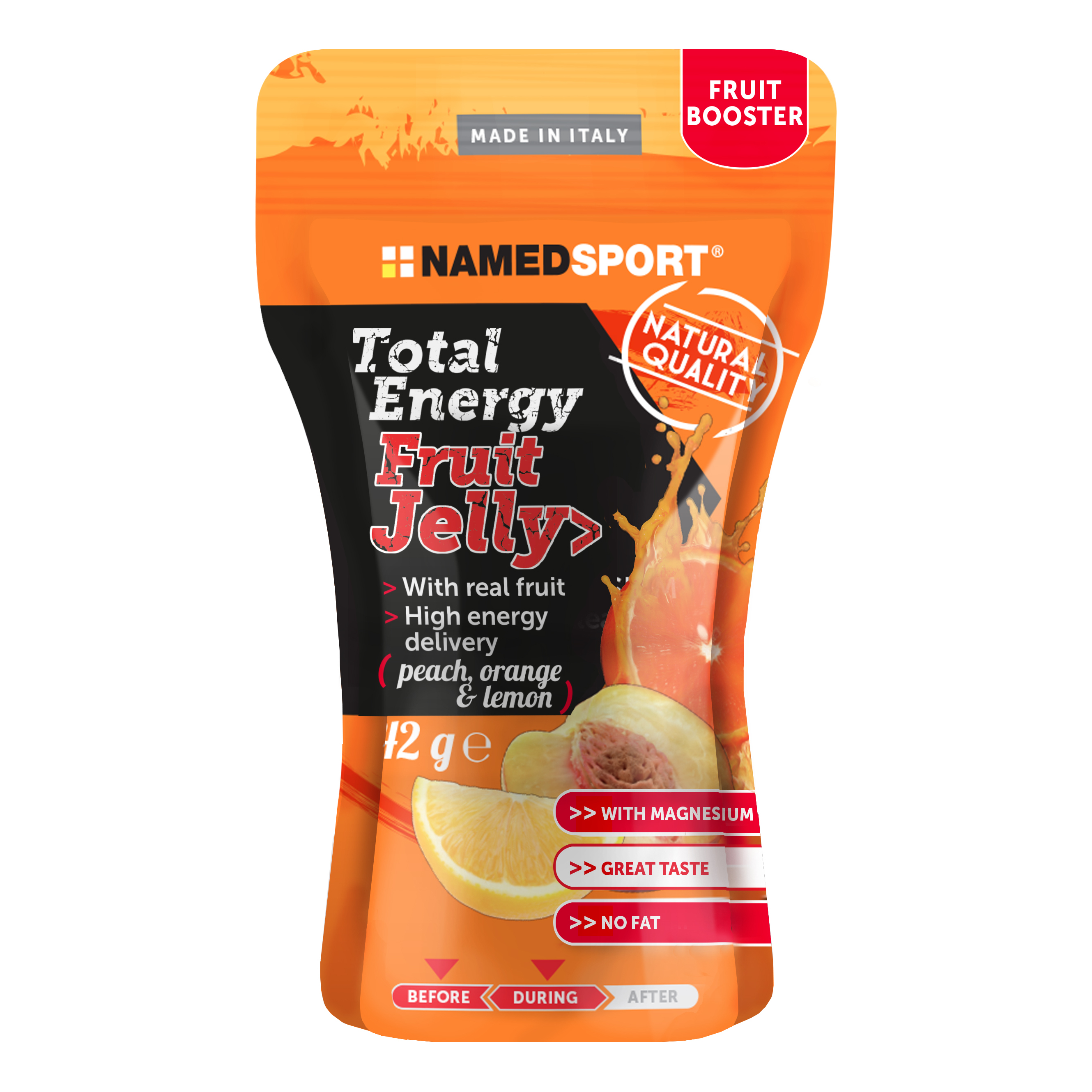 Named Total Energy Fruit Jelly Peach Orange Lemon 42g