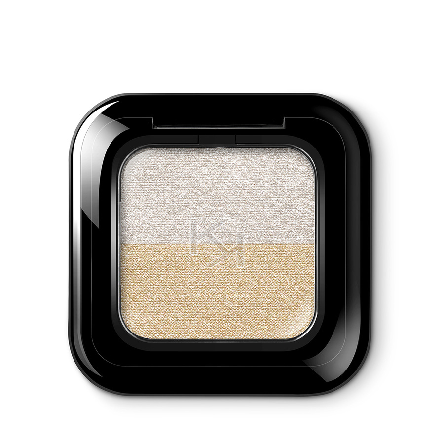 NEW BRIGHT DUO EYESHADOW - 01 Metallic White / True Gold