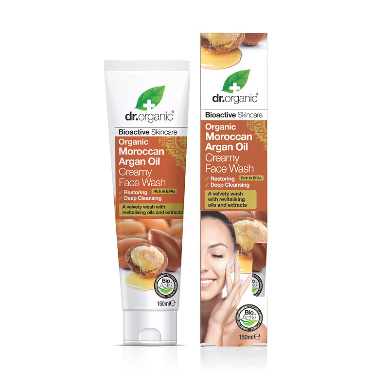 Dr Organic Argan Face Wash Detergente Viso 150 Ml