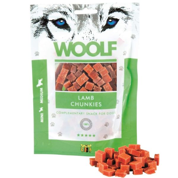 Woolf morbidi bocconcini snack monoproteico per cani - agnello