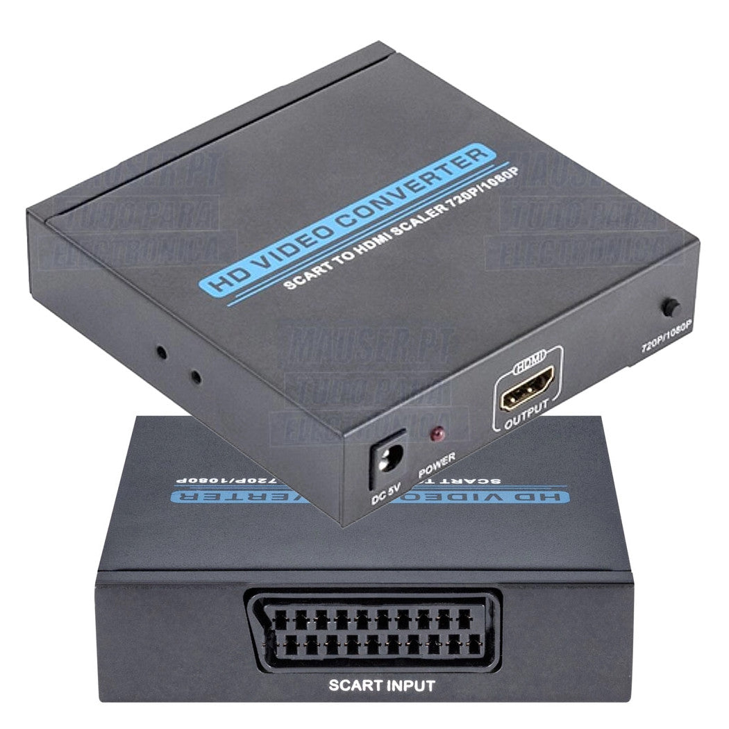 Trade shop - convertitore adattatore da presa scart femmina a hdmi femmina per audio e video
