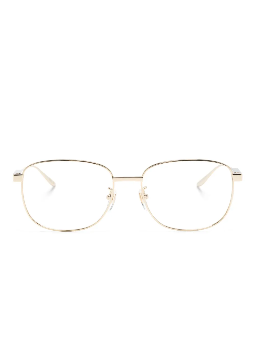 Gucci Eyewear Occhiali rettangolari con logo goffrato - Oro