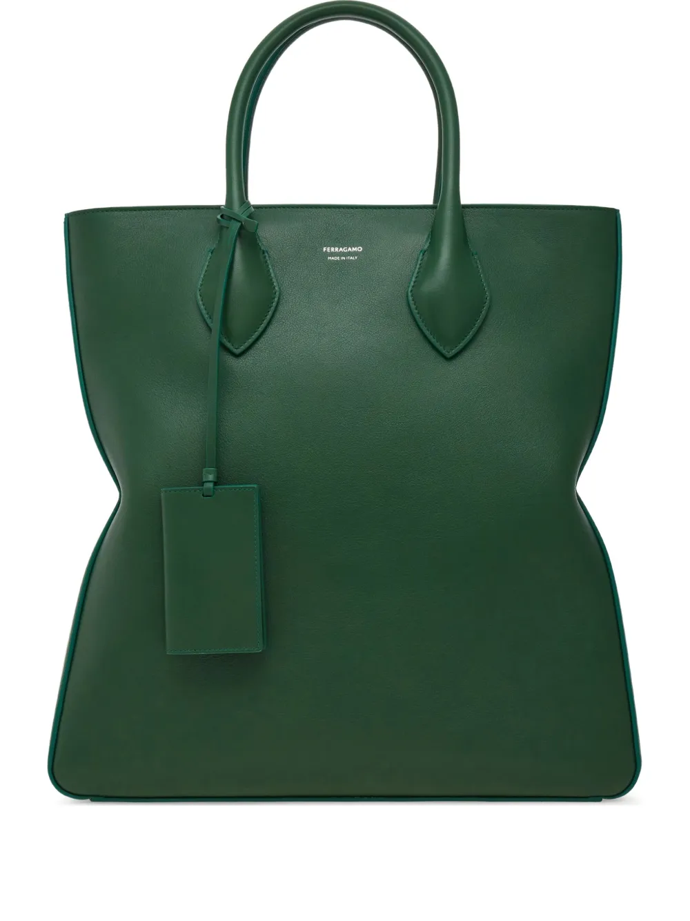 Ferragamo key-fob detailing tote bag - Verde
