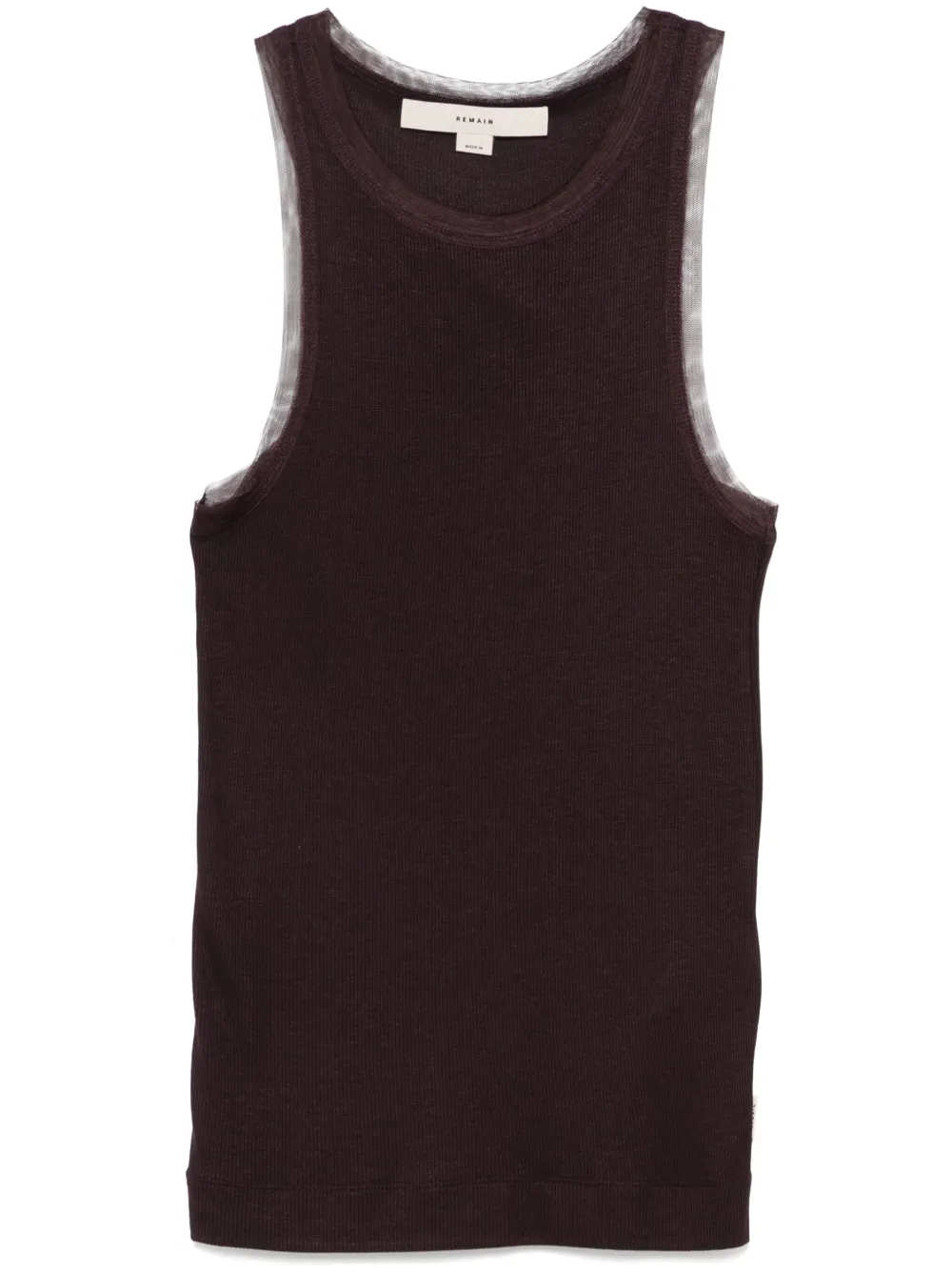REMAIN mesh-edge tank top - Viola