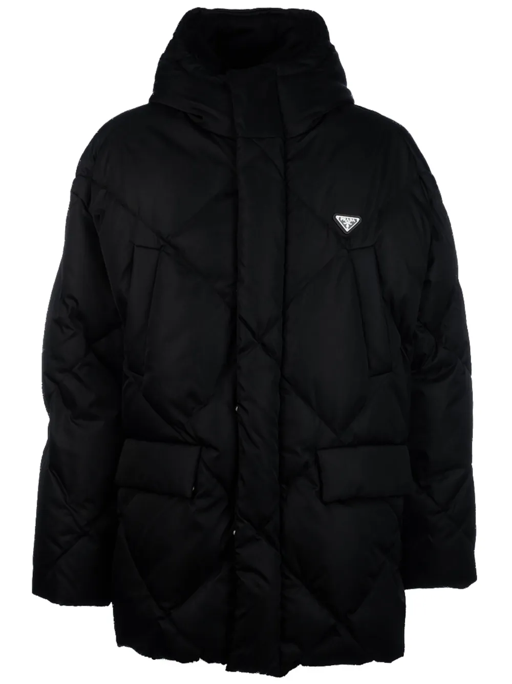 Prada hooded coat - Nero