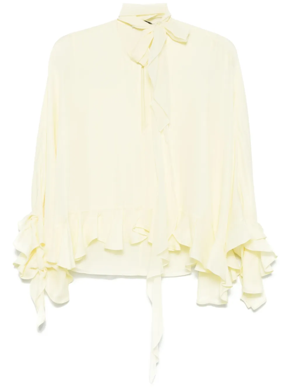 Dorothee Schumacher Blusa Twist semi trasparente - Giallo