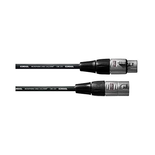 Cordial Cables Essentials - Cavo Per Microfono Xlr 2,5 M, Colore: Argento
