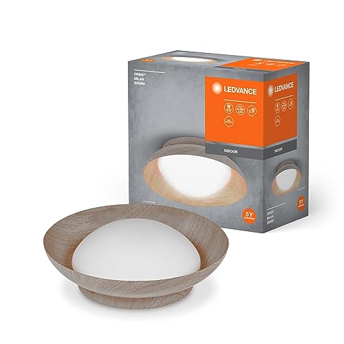 Ledvance Orbis Madrid Lampada Soffitto 305Mm, Colori In Legno, Prese 2Xe27, Possono Essere Dotati Di Una Lampada Intelligente, Design Ottimo, Adatto I