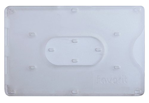 Favorit 100500080 Porta Cards Rigido Formato Interno 8,5X5,4 Cm Trasparente, Confezione Da 100 Pz.